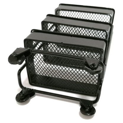 SDFGTstore 3 Tiers Mini Trolley Storage Rack Collection Accessories Miniature Storage Cart